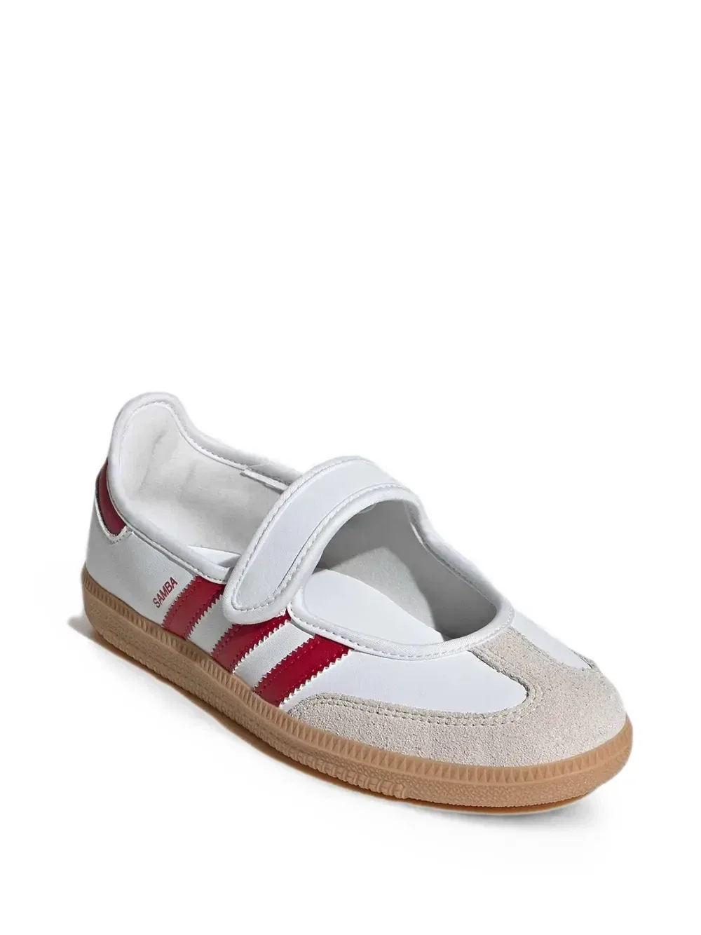 Кроссовки Samba Jane на липучке Adidas Kids, белый — фото 2