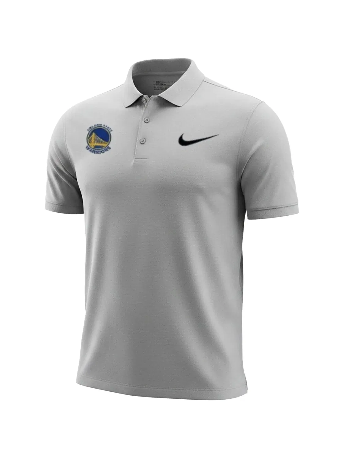 Рубашка поло Golden State Warriors Breathe Heather из коллаборации с NBA Nike, серый