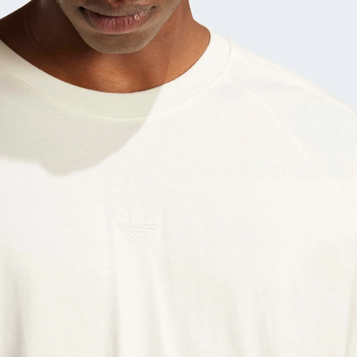 Мужская хлопковая футболка Premium Essentials Adidas Originals, Cloud White — фото 4