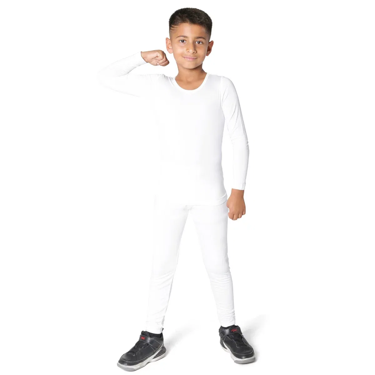 Детский термокомплект с начесом из микрофлиса Everyday Kids, White — фото 3
