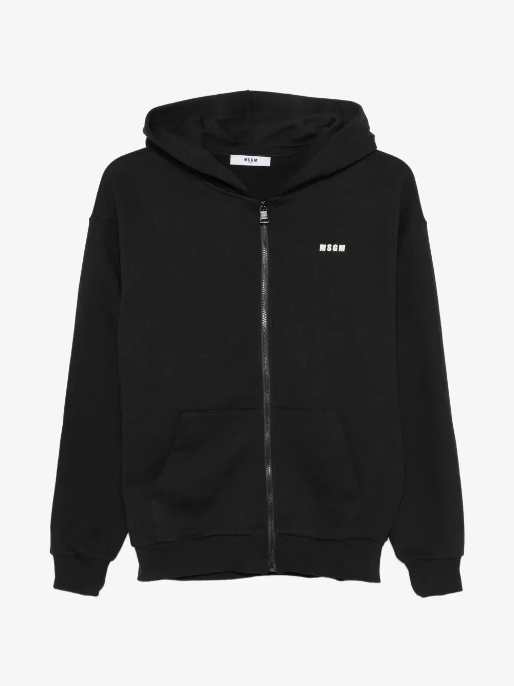 Худи на молнии с принтом логотипа MSGM Kids, черный