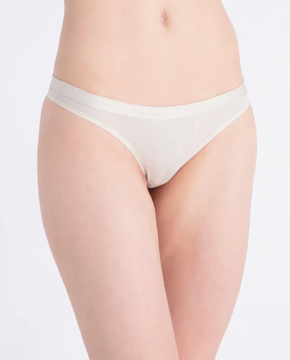Женские трусы-танга набор 3 шт Modern Logo Holiday Multicolor Calvin Klein, Multicolor — фото 4