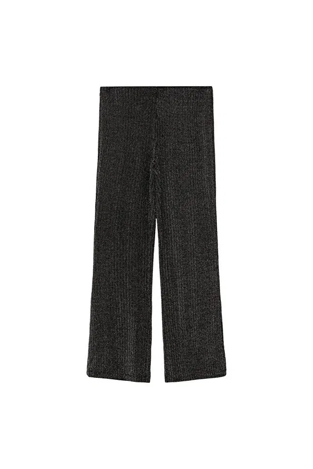 Детские леггинсы для девочек с широкой штаниной Mango, Black — фото 2