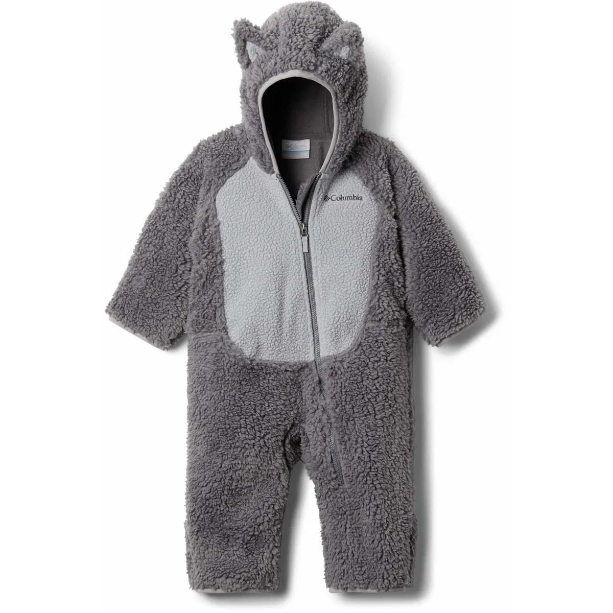 Детский комбинезон-конверт из флиса с капюшоном Columbia Foxy, City Grey