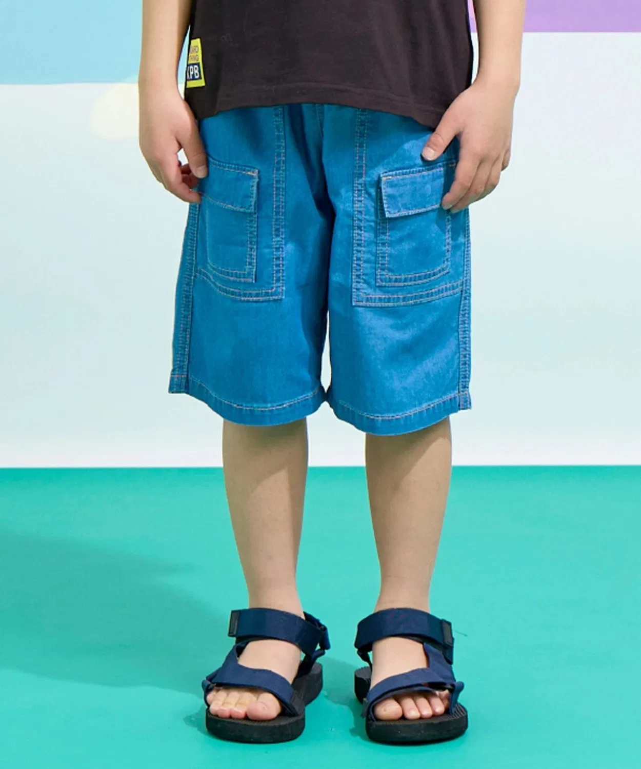 Детские шорты из денима с контактным охлаждением KP BOY, Blue