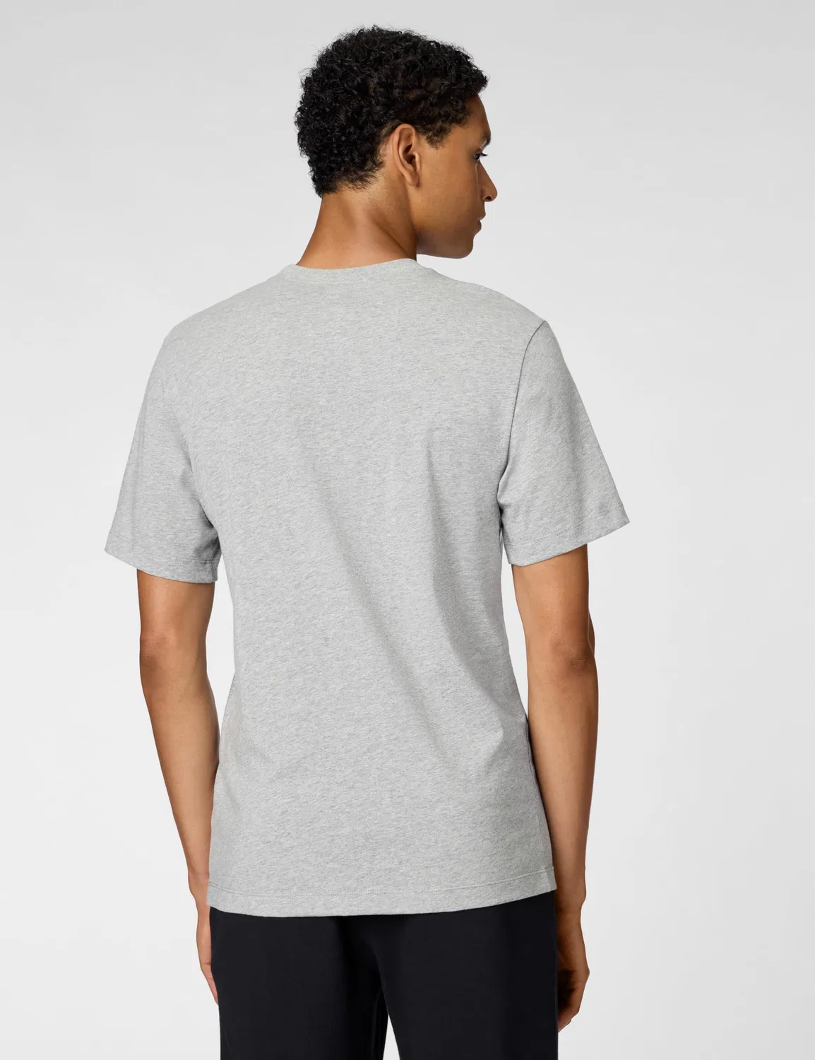 Мужская футболка с круглым вырезом NIKE, Dk Grey Heather/Black — фото 3