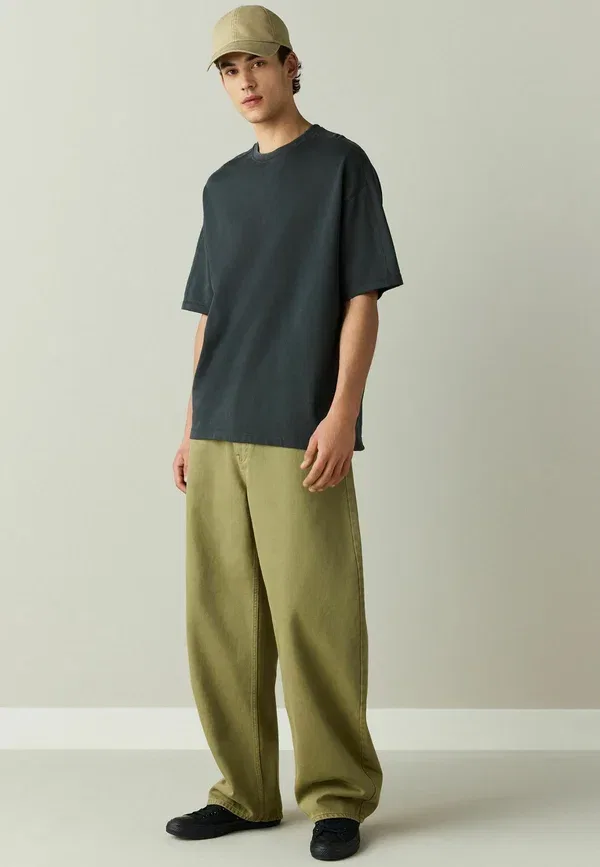 Джинсы широкого кроя Balloon fit Next, green, зеленый — фото 2