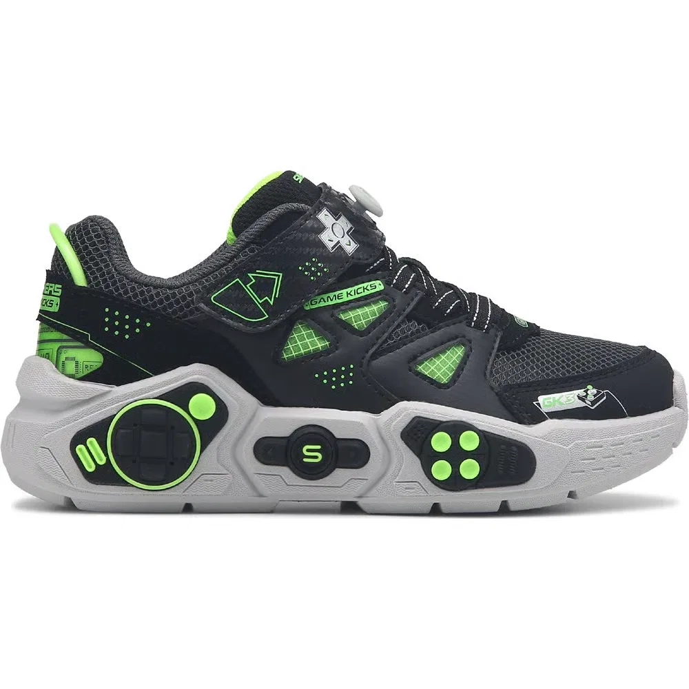 Детские кроссовки Gametronix Skechers, Black/Lime — фото 2