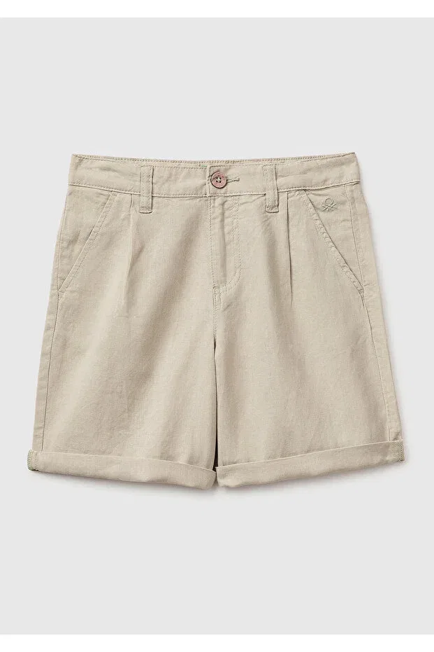 Детские шорты для мальчиков с вышивкой United Colors Of Benetton, Beige