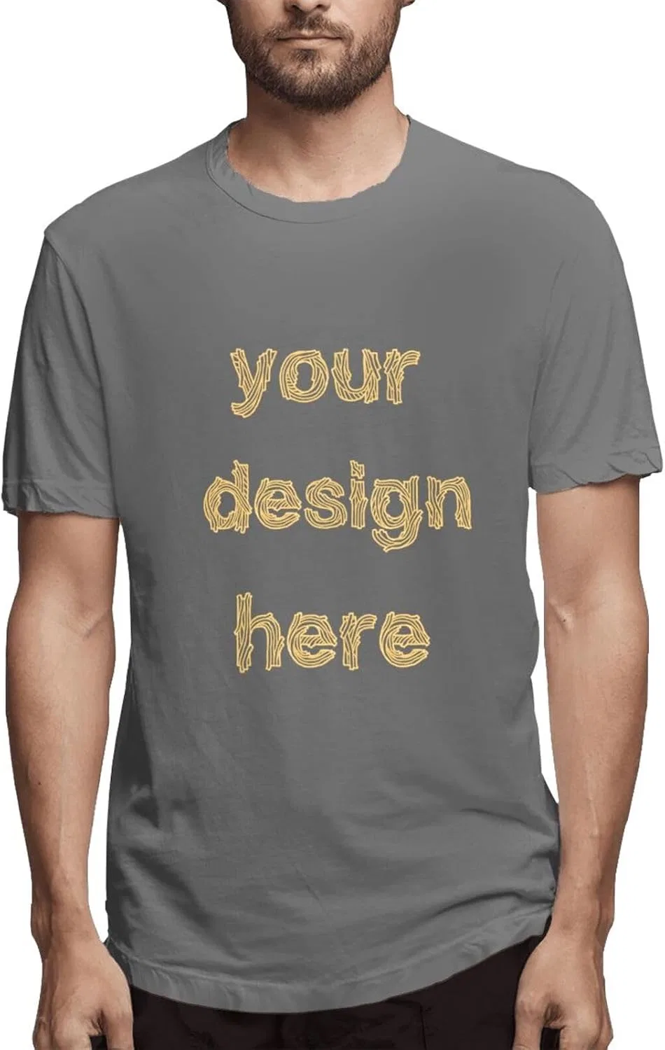 Мужская футболка приталенная Custom Shirts, Deep Heather — фото 4