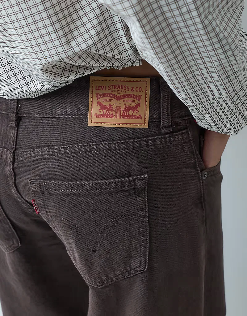 Джинсы Levi's Superlow свободного кроя темно-коричневый — фото 4