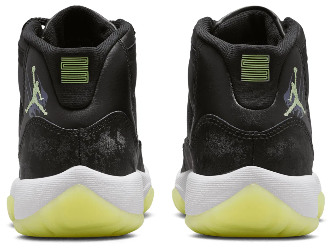 Кроссовки для мальчиков Retro 11 SS Jordan, цвет Black/Dark Raisin/Volt — фото 3