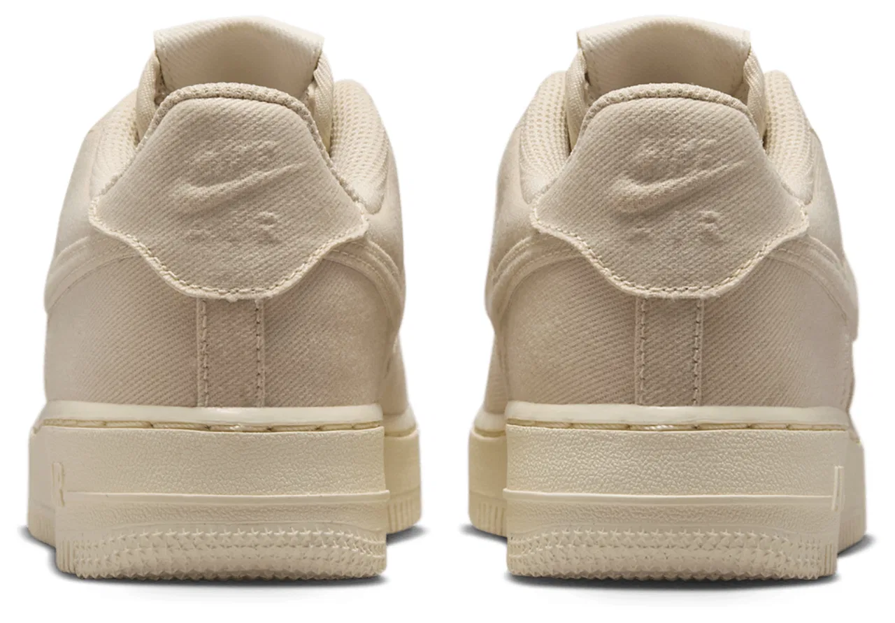 Детские кеды с верхом из канваса Nike Air Force 1 KI Canvas, Beach/Coconut Milk/Beach — фото 3