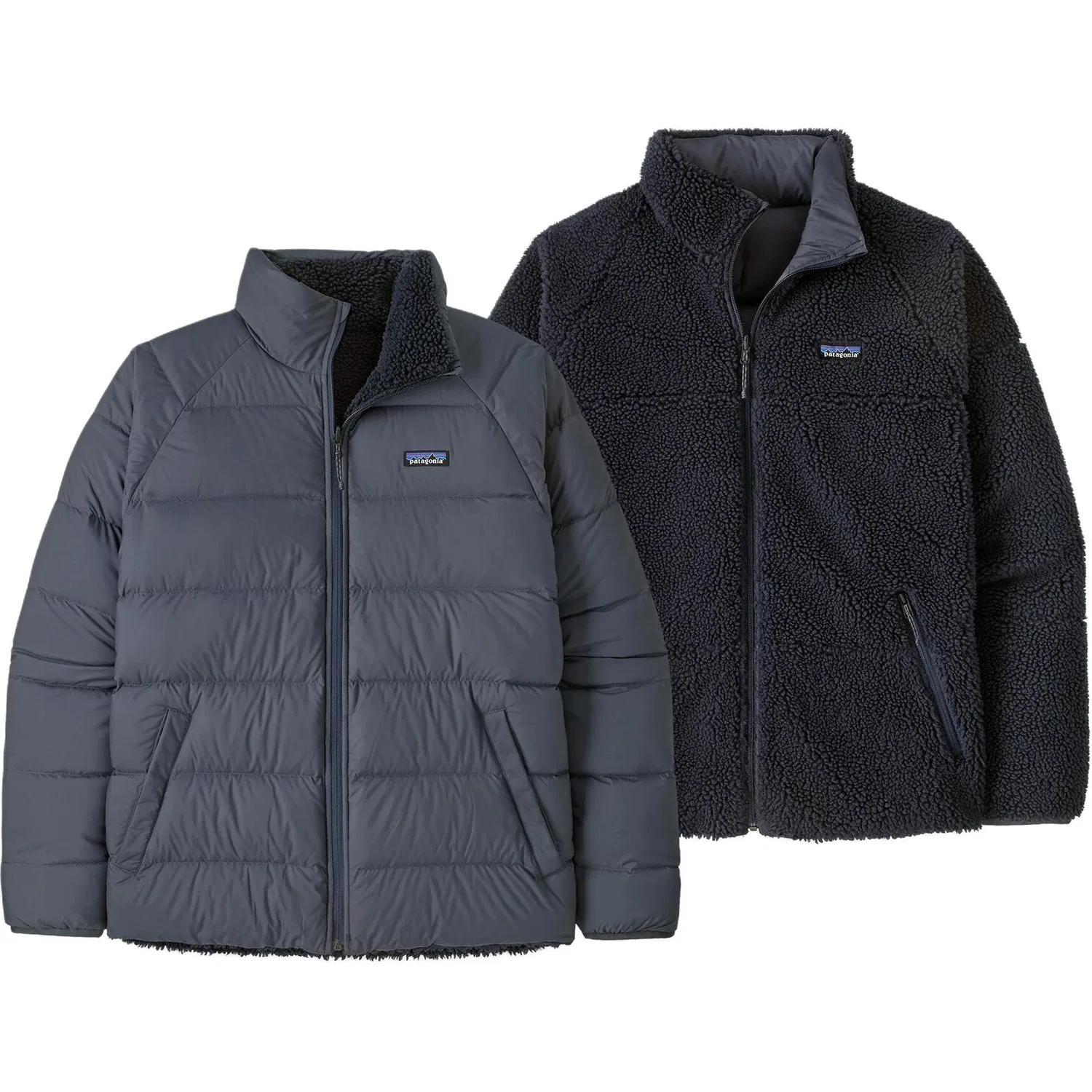 Мужская куртка стеганая с патчем Logo Patagonia, Smolder Blue