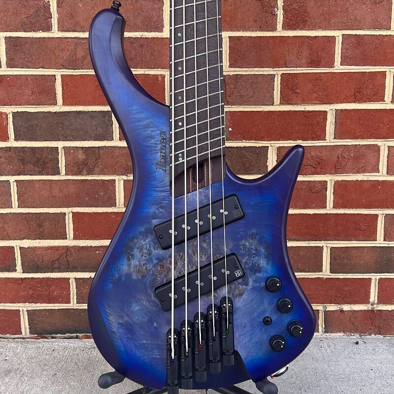 

Ibanez Bass Workshop EHB1505MSPLF, Pacific Blue Burst Flat, звукосниматели Nordstrand, сумка для переноски
