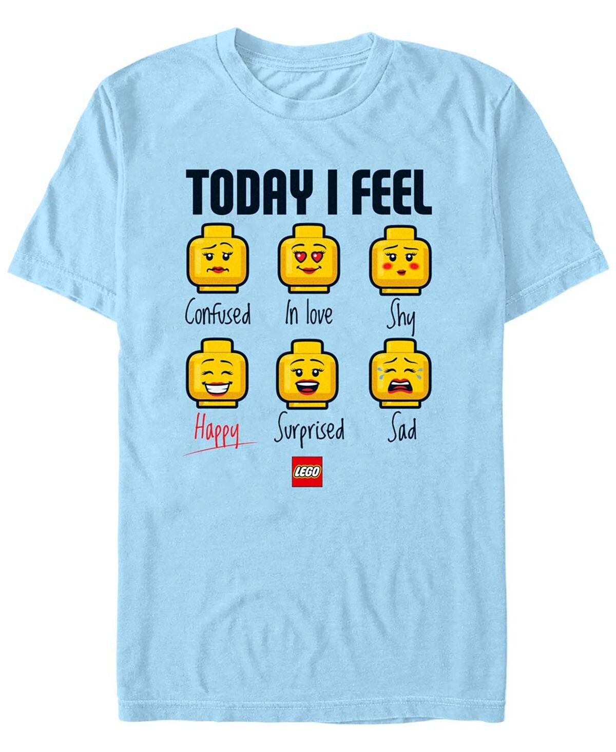 

Мужская футболка с коротким рукавом lego iconic expressions of lego lady Fifth Sun, светло-синий