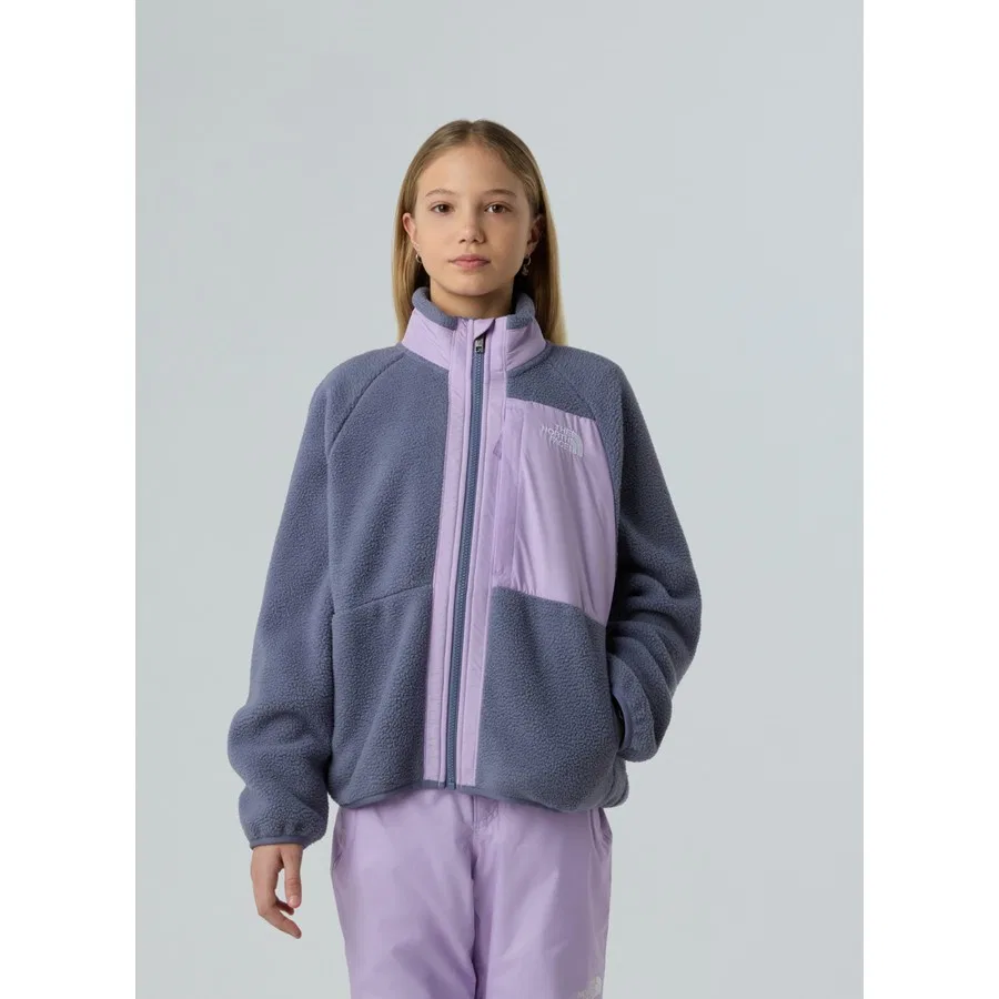 Детская флисовая куртка с полной застежкой-молнией The North Face, Сиреневый