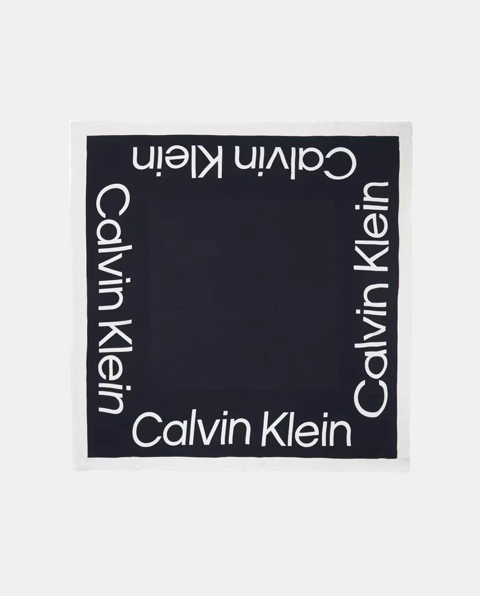 

Жаккардовый шарф с монограммой Calvin Klein, черный