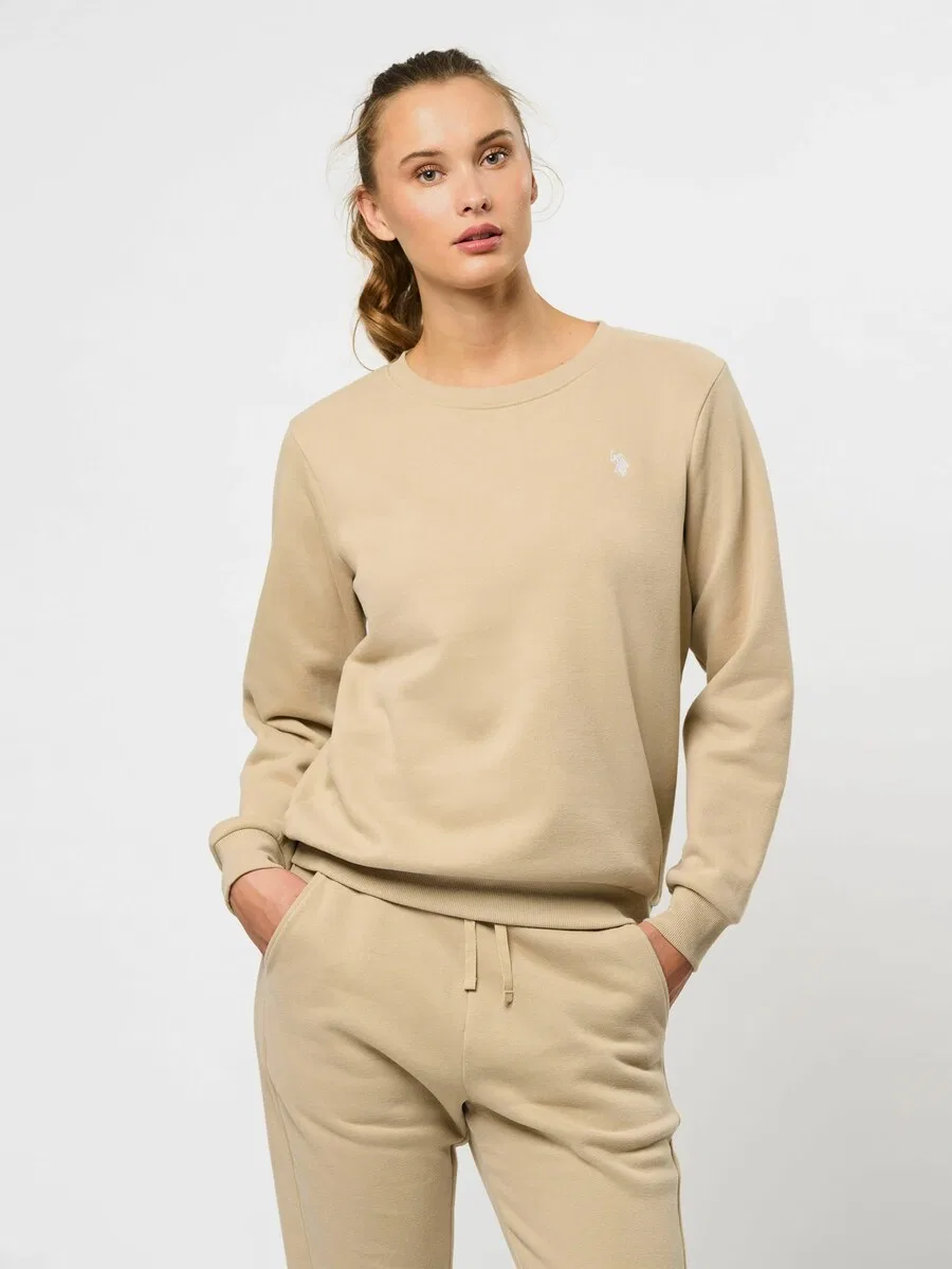Толстовка U.S. Polo Assn. 'UWHelen' бежевого цвета — фото 3