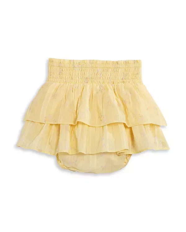 Детские шорты для девочек с принтом Elizaveta Bloomers LoveShackFancy, Lemon Haze — фото 2