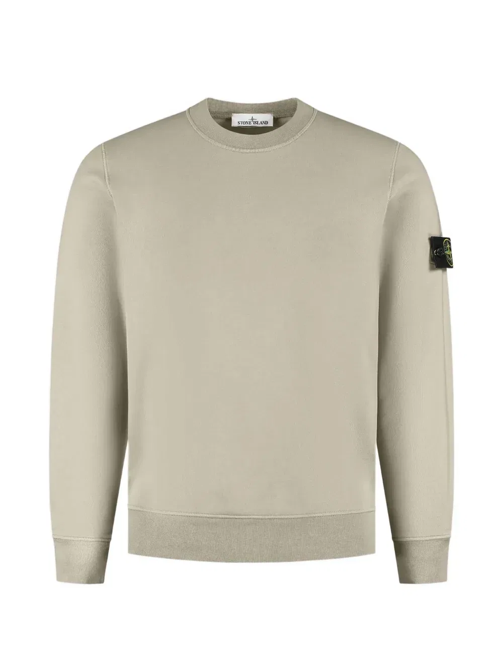 Свитер с нашивкой-логотипом Stone Island, бежевый