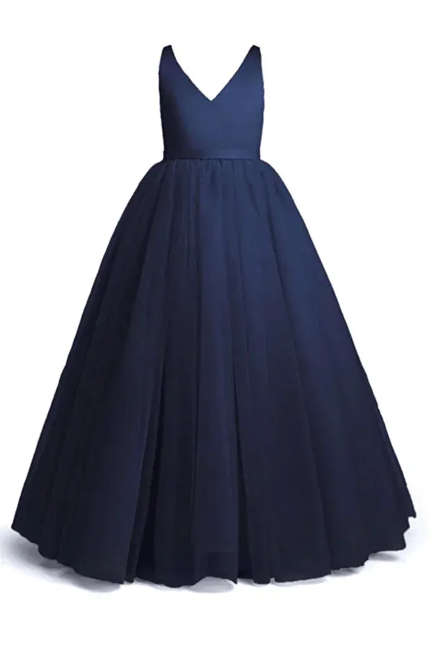 Детское платье для девочек двубортное без рукавов Tomac, Navy Blue
