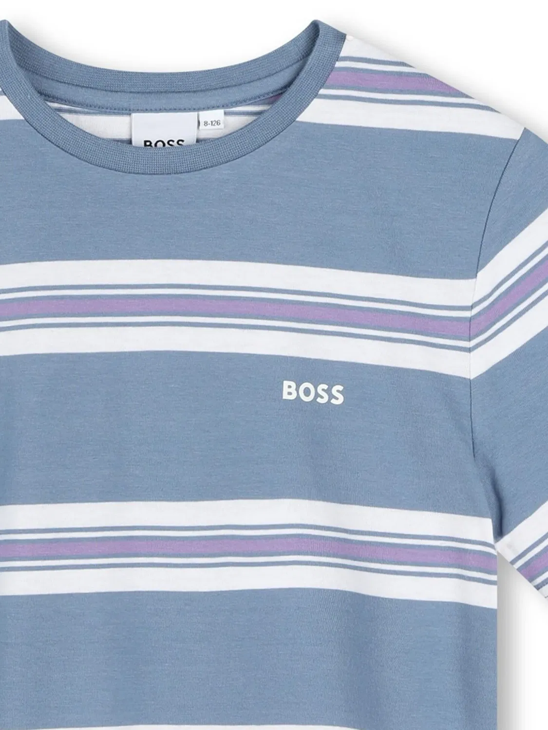 Полосатая футболка BOSS, синий — фото 3