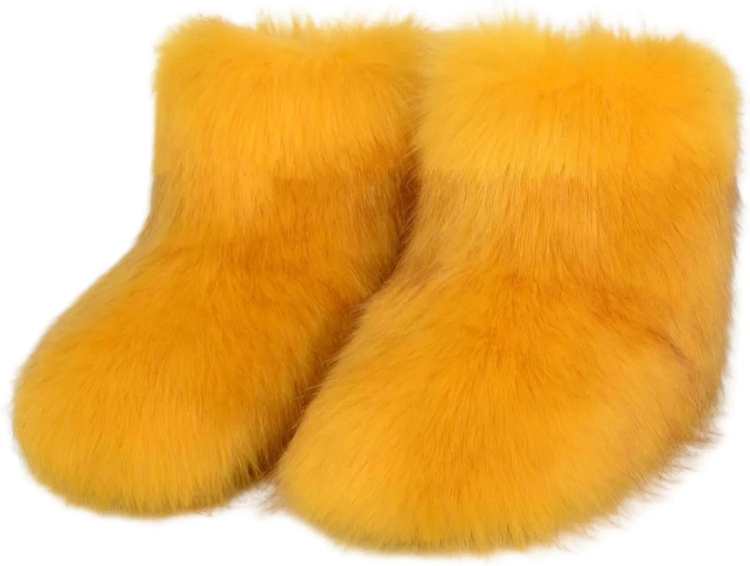 Детские зимние сапоги для девочек с искусственным мехом LLTMALL, Apricot Yellow