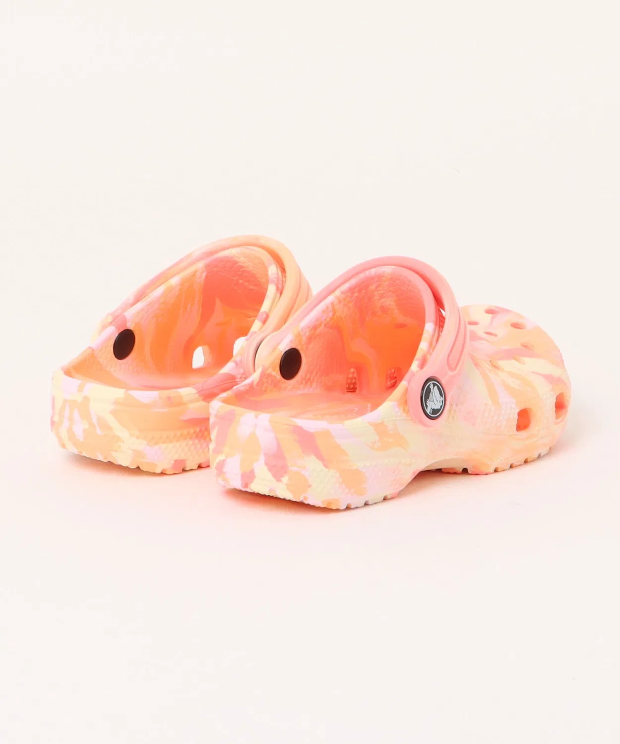 Детские сандалии с ремешком, модель Classic Marbled Clog, crocs, Pink — фото 2