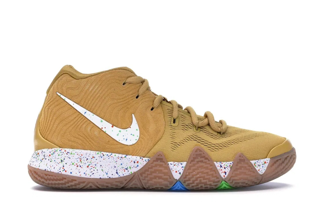 Детские кроссовки для мальчиков с кроссовками Nike Kyrie 4, Metallic Gold Coin/White