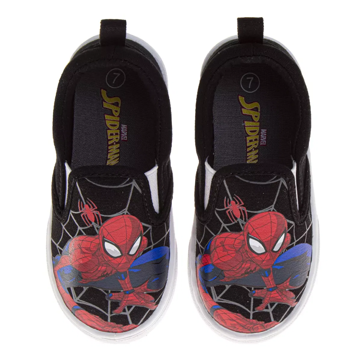 Детские кроссовки для мальчиков с принтом Spider-Man Marvel, Black Red