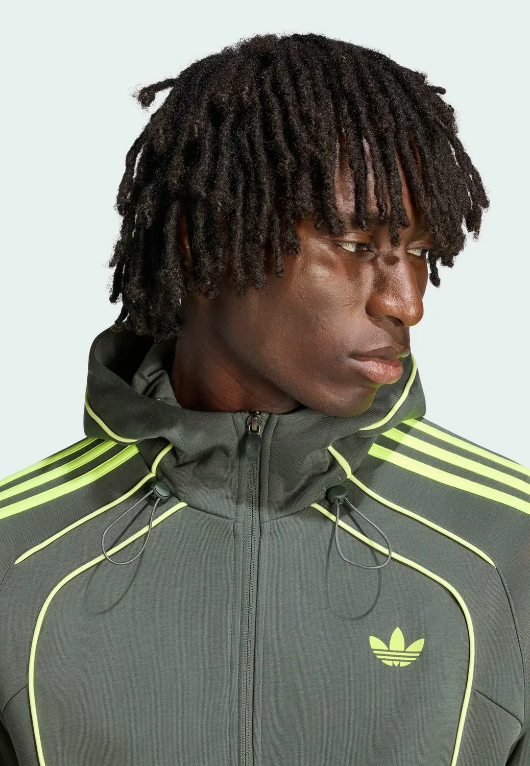 Толстовка Spacer fz hd на молнии Adidas Originals, Legend Ivy Frozen Lemon — фото 3
