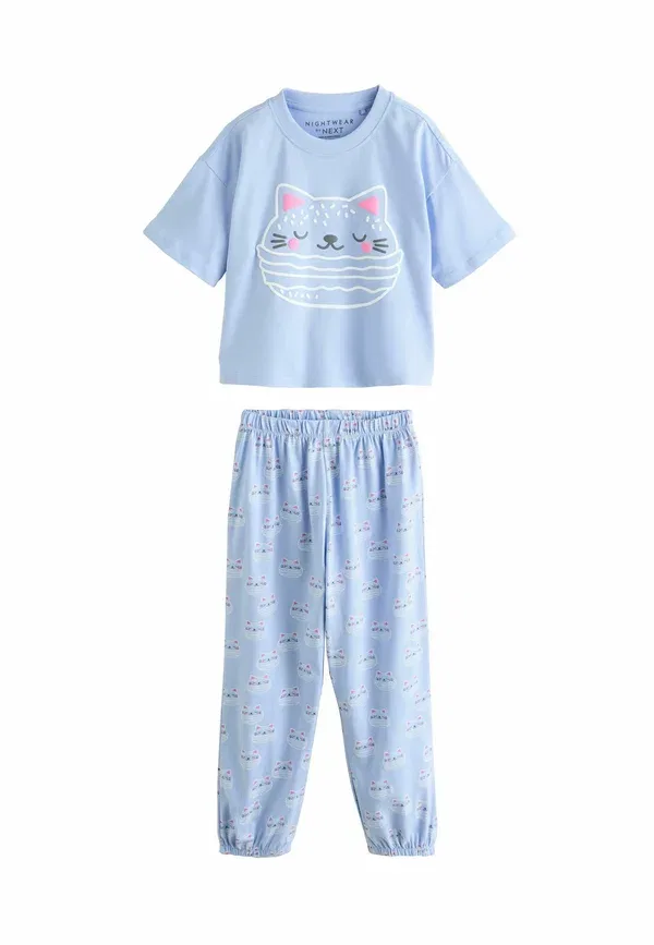 Комплект пижам 3 шт, хлопок, Regular fit 3 pack set, Next Pink, синий/розовый — фото 4