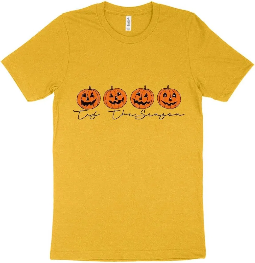 Футболка с принтом Pumpkin Design Outlandish Obsessions, Heather Yellow Gold