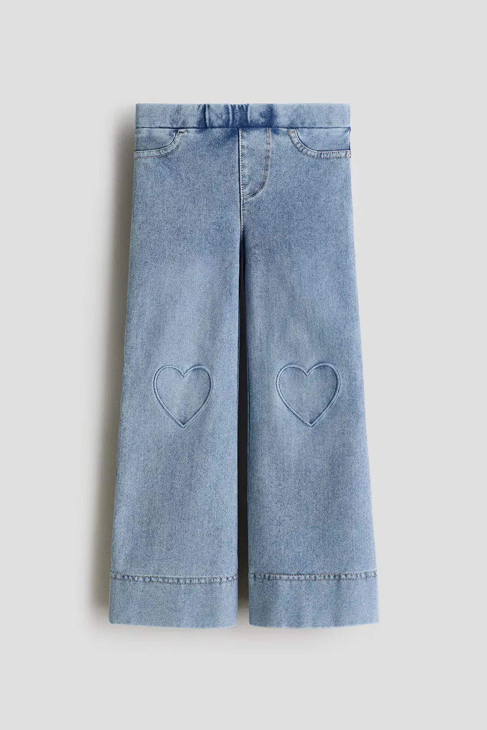Джеггинсы в джинсовом стиле с широкими штанинами H&M, Helles Denimblau