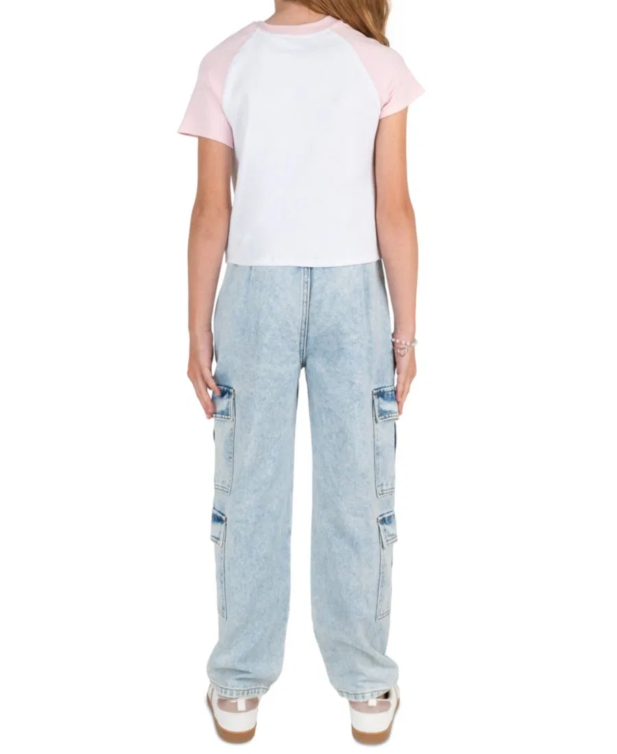 Детский комплект для девочек с длинным рукавом Tween Diva, Light Pink/Blue/White — фото 3