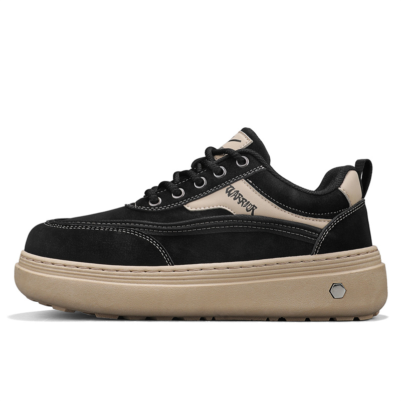 

Мужские низкие повседневные кроссовки для увеличения роста WARRIOR, черный/оранжевый