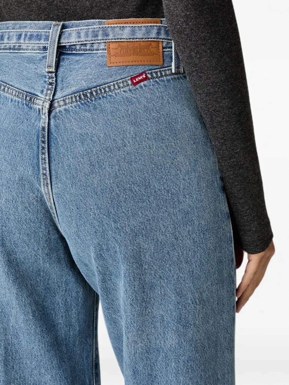 Широкие джинсы Ribcage на ремне Levi'S, синий — фото 4