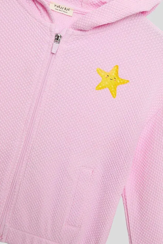 Детский комплект спортивного костюма для девочек с длинным рукавом Bg store baby girl pink tracksuit set Tyess Bsc, Pink — фото 2