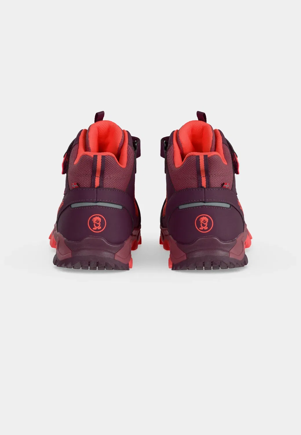 Детские походные ботинки Tronfjell средней высоты, унисекс Trollkids, Deep Ruby/Frozen Berry/Pink Salmon — фото 4