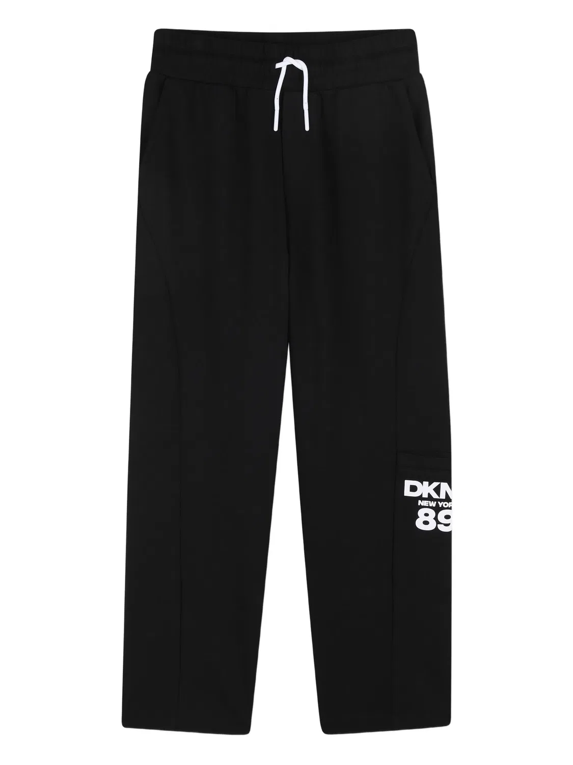 Штаны с логотипом и шнурком DKNY, черный
