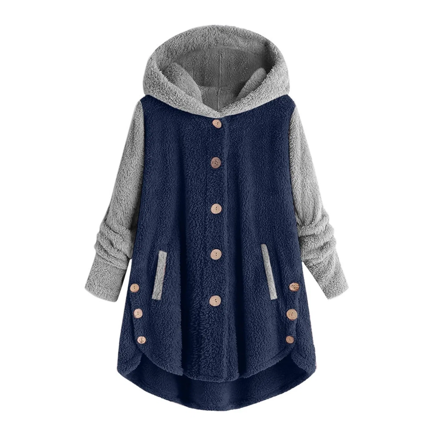 Женская куртка с капюшоном Oversized Winter Long Sleeve, 20