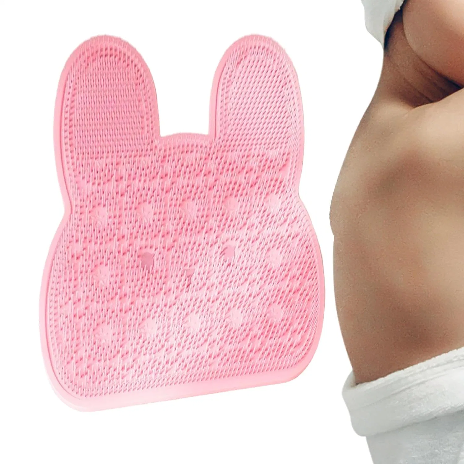 Скребок для ног с присоской, Silicone, Rose Generisch
