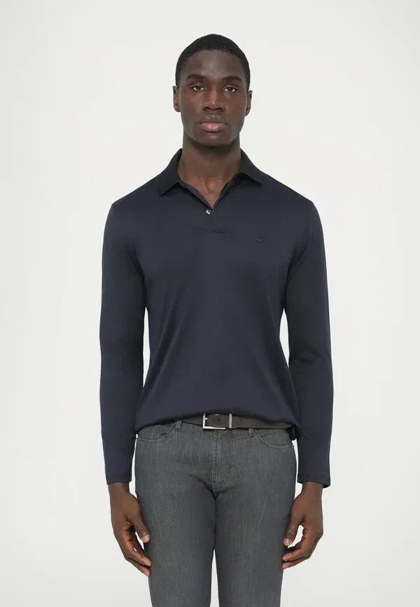 Топ с длинными рукавами Emporio Armani, темно-синий