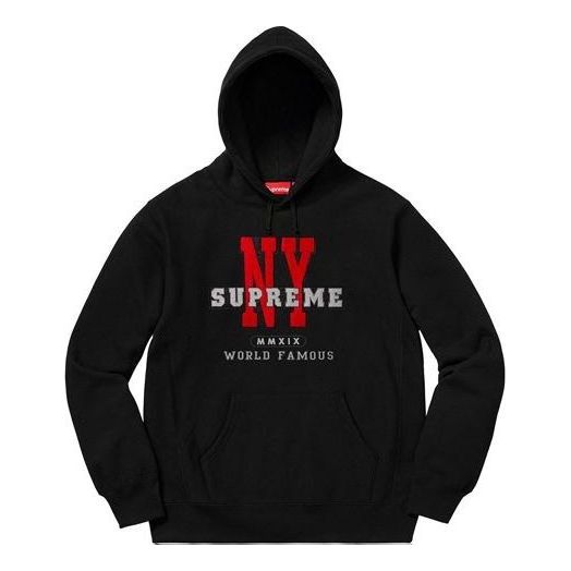 

Толстовка fw19 week 13 ny hooded sweatshirt 'black' Supreme, черный
