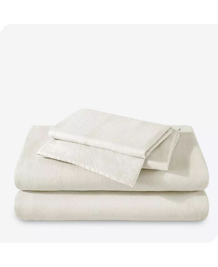 

Комплект льняного белья King Bare Home, белый