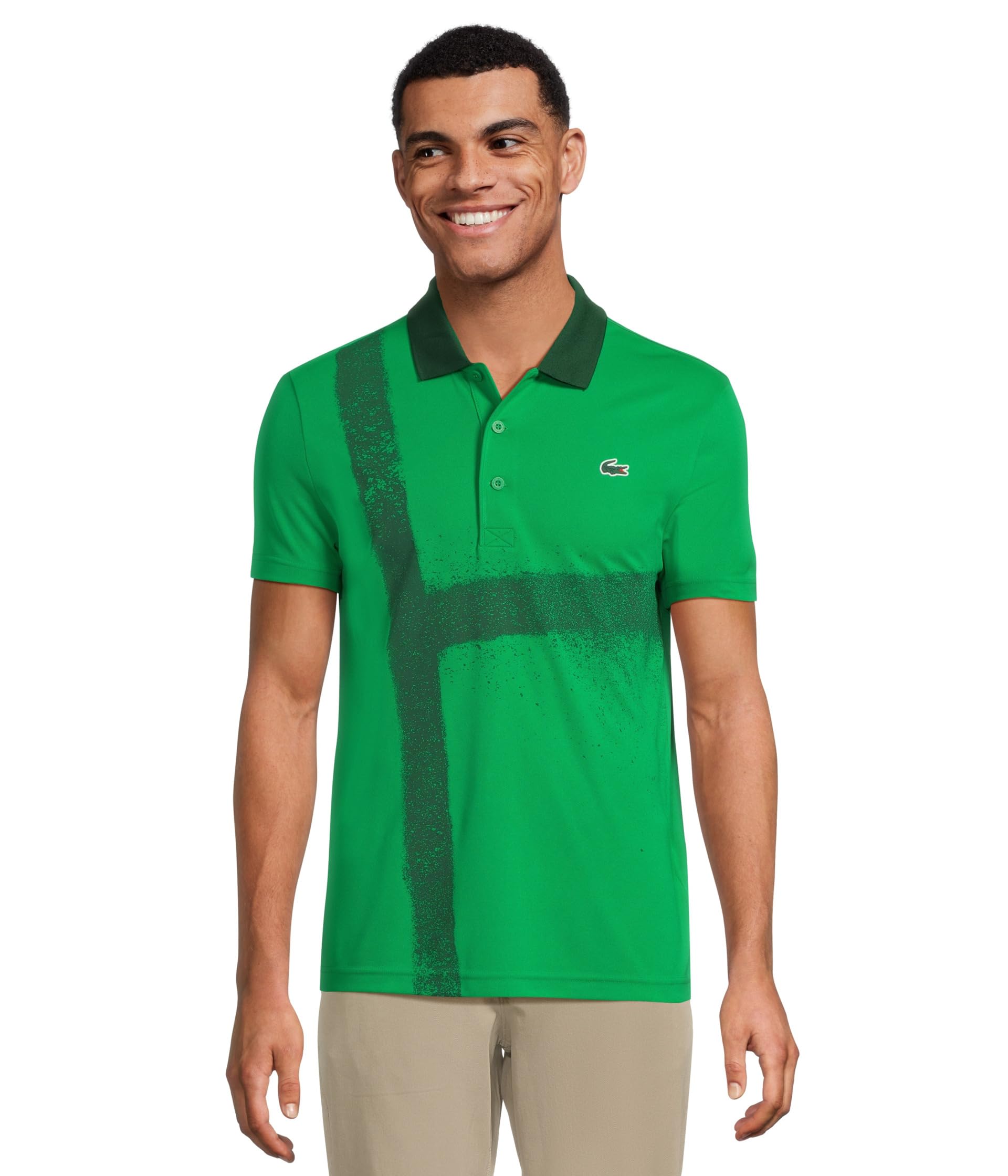 

Поло Lacoste Regular Fit Novak Fan Version Polo, зеленый