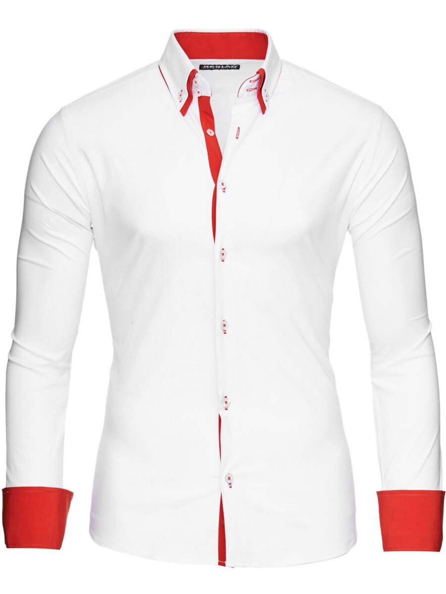 

Рубашка Slim Fit на пуговицах Reslad RS7050, White Denim