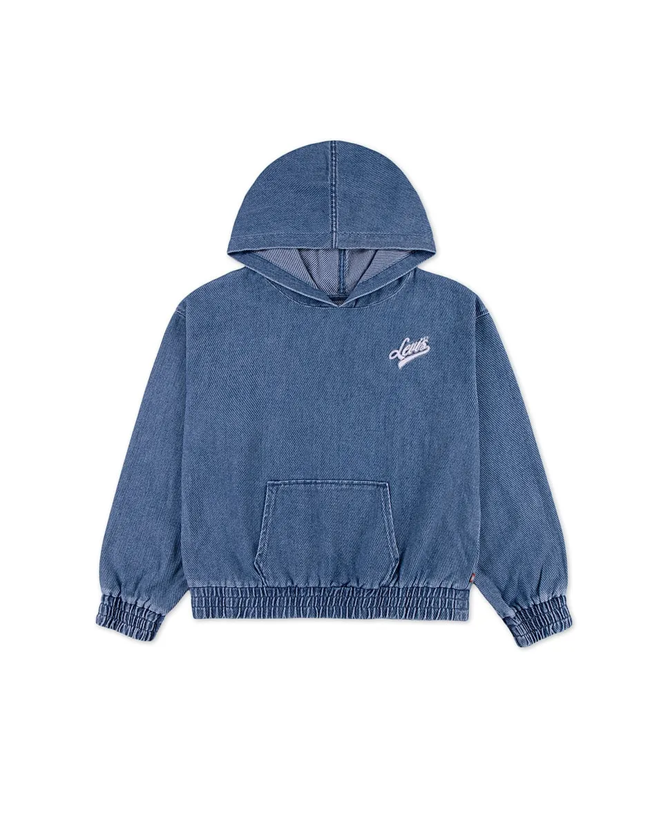 

Джинсовая толстовка с капюшоном для девочки Levi's, синий