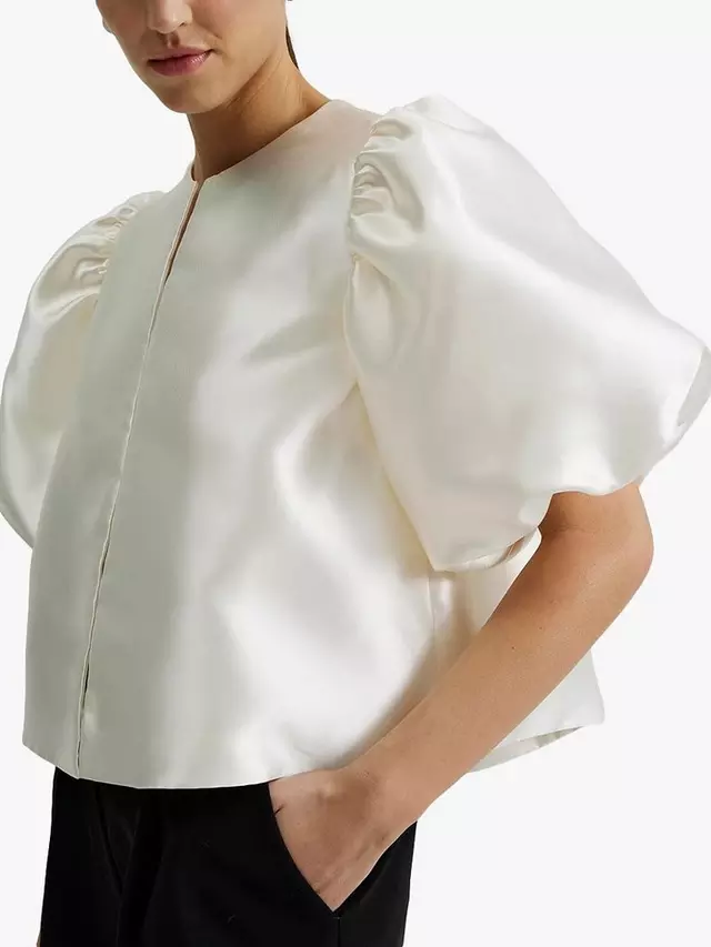 

Топ Malina Cleo Overside Puff Sleeve, слоновая кость
